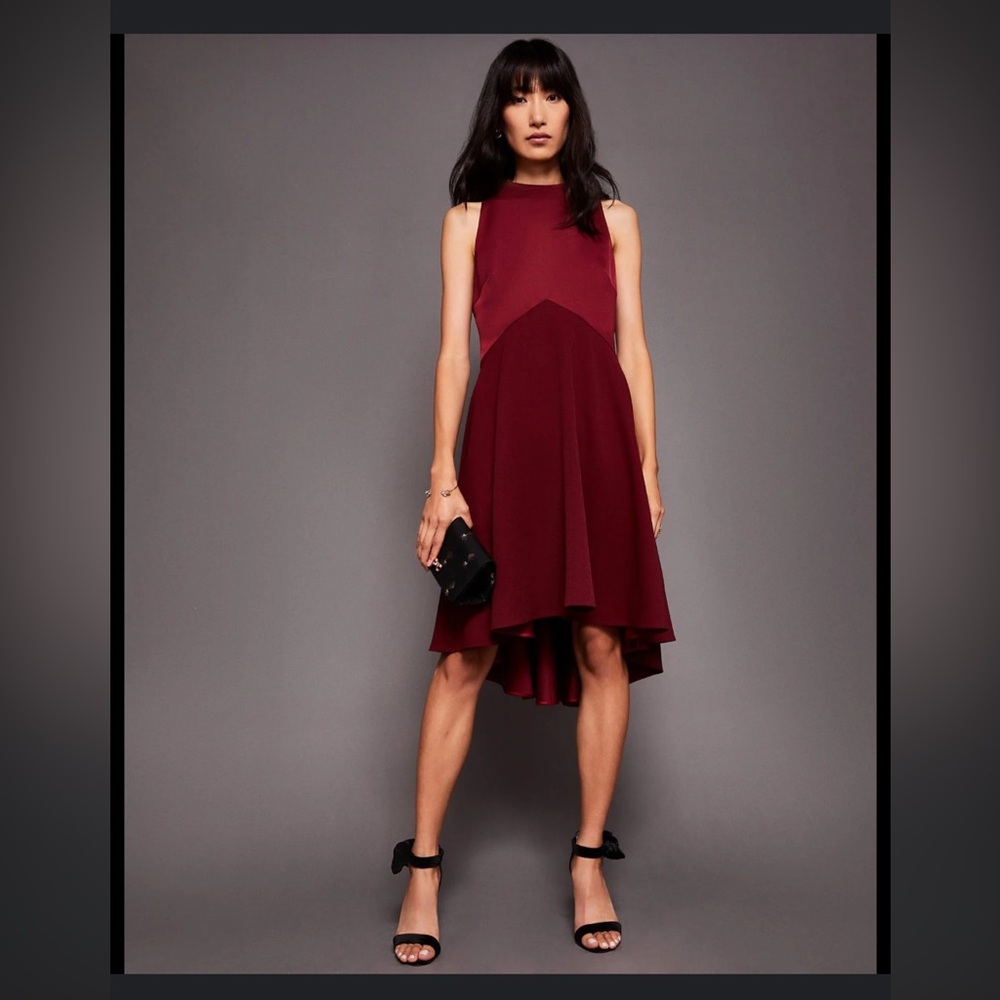 Ted Baker Burgundy/Maroon Sleeveless High/Low Dress - size 6
